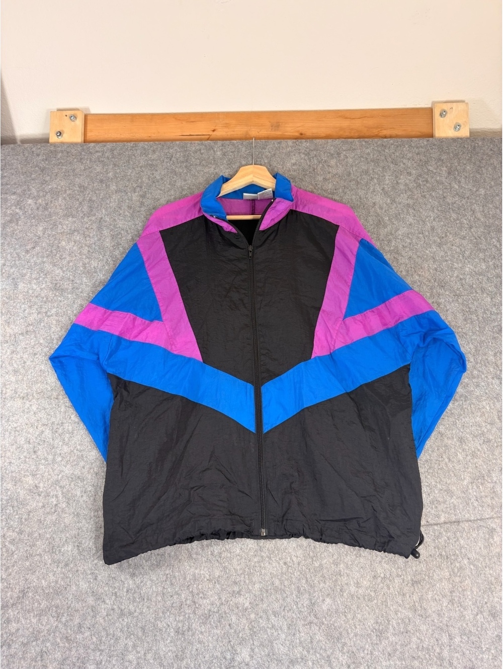Vintage Asics colorblock windbreaker jacket size large